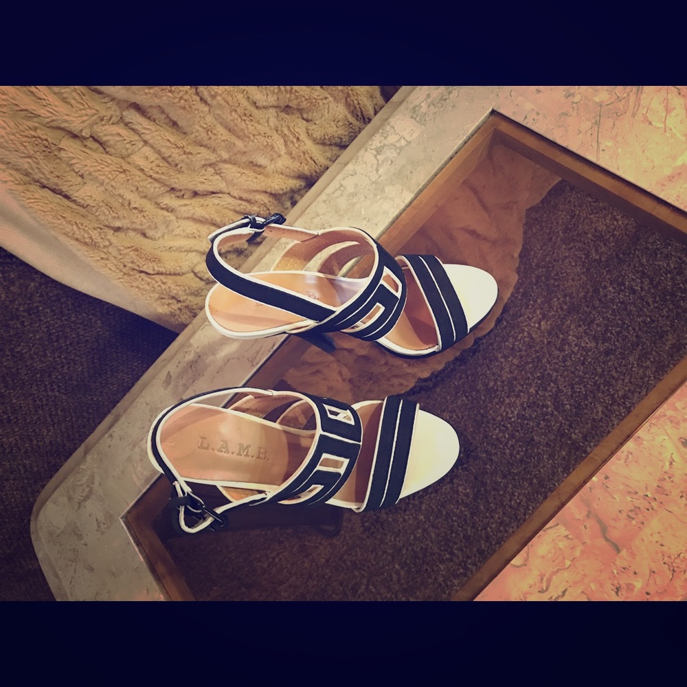 L.A.M.B Black/White Heels